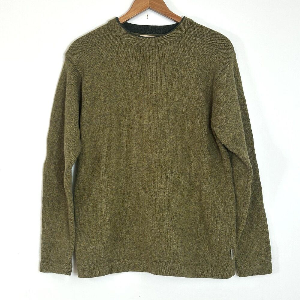 Woolrich Men’s M Safari Heather Wool Blend Crewneck Sweater
